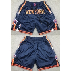 Men New York Knicks Navy Shorts Men New York Knicks Navy Shorts