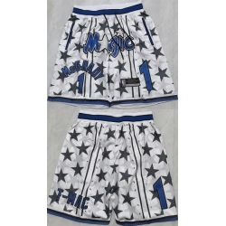 Men Orlando Magic 1 Penny Hardaway White 2025 Shorts  Men Orlando Magic 1 Penny Hardaway White 2025 Shorts