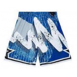 Men Orlando Magic Blue White Mix Color NBA Shorts Men Orlando Magic Blue White Mix Color NBA Shorts
