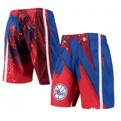 Philadelphia 76ers shorts blue red Philadelphia 76ers shorts blue red