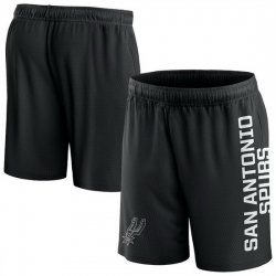 Men San Antonio Spurs Black Post Up Mesh Shorts 