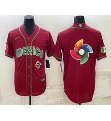 Men's Mexico Baseball 2023 Red World Baseball Big Logo Classic Stitched Jersey