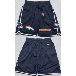 Men Denver Broncos Navy Shorts  Men Denver Broncos Navy Shorts