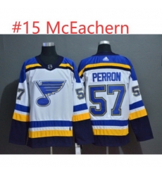 Men St.Louis Blues McEachern #15 White Adidas Jersey Men St.Louis Blues McEachern #15 White Adidas Jersey