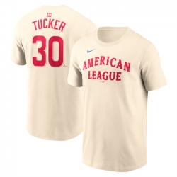 Men American League 30 Kyle Tucker Cream 2024 All Star Name  26 Number T Shirt