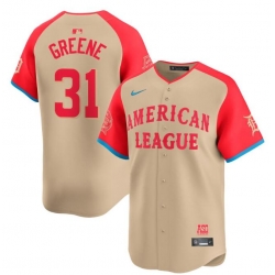 Men American League 31 Riley Greene Cream 2024 All Star Limited Stitched Baseball Jersey