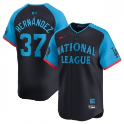 Men National League 37 Teoscar Hernandez Navy 2024 All Star Limited Stitched Baseball Jersey