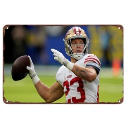 San Francisco 49ers Aluminum Sign Christian McCaffrey 005