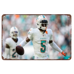 Miami Dolphins Aluminum Sign 12x8 Inch Jalen Ramsey 002