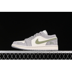 AIR JORDAN 1 LOW WHITE GREY GREEN WG8850 016