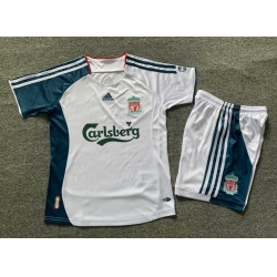 Youth Retro Soccer Jerseys Livepool White