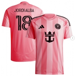 Men's Inter Miami CF Jordi Alba adidas Light Pink 2025 Euforia Replica Player Jersey