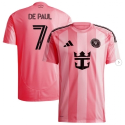 Men's Inter Miami CF Rodrigo De Paul adidas Light Pink 2025 Euforia Replica Player Jersey