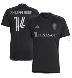 Mens Nashville SC Jacob Shaffelburg adidas Black 2024 Man In Black Kit Replica Player Jersey Mens Nashville SC Jacob Shaffelburg adidas Black 2024 Man In Black Kit Replica Player Jersey