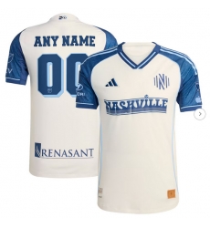 Mens Nashville SC adidas White 2025 Third Authentic Custom Jersey Mens Nashville SC adidas White 2025 Third Authentic Custom Jersey