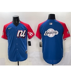 Men National League Los Angeles Dodgers Team Big Logo Blue Red Alternate 2025 All Star Edition Limited Stitched Baseball Jersey Men National League Los Angeles Dodgers Team Big Logo Blue Red Alternate 2025 All Star Edition Limited Stitched Baseball Jersey