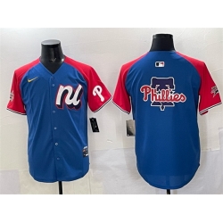 Men National League Philadelphia Phillies Team Big Logo Blue Red Alternate 2025 All Star Edition Limited Stitched Baseball Jersey Men National League Philadelphia Phillies Team Big Logo Blue Red Alternate 2025 All Star Edition Limited Stitched Baseball Jersey