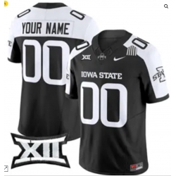 Custom Iowa State Cyclones Jersey Black White