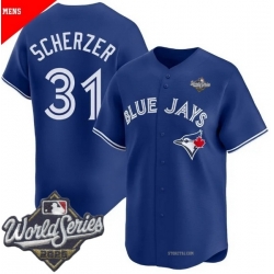 Men Toronto Blue Jays 31 Max Scherzer Royal Cool Base Stitched Baseball Jersey Men Toronto Blue Jays 31 Max Scherzer Royal Cool Base Stitched Baseball Jersey