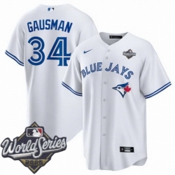Men Toronto Blue Jays 34 Kevin Gausman White Home Cool Base Stitched Baseball Jersey Men Toronto Blue Jays 34 Kevin Gausman White Home Cool Base Stitched Baseball Jersey