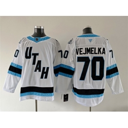 Men Utah Mammoth 70 Karel Vejmelka White 2025 Stitched Jersey