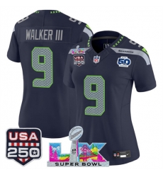 Women Seattle Seahawks 9 Kenneth Walker III Navy 2025 F U S E Super Bowl LX Patch And 50th Season 26 USA 250 27 Patch Vapor Limited Football Stitched Jer Women Seattle Seahawks 9 Kenneth Walker III Navy 2025 F U S E Super Bowl LX Patch And 50th Season 26 USA 250 27 Patch Vapor Limited Football Stitched Jer