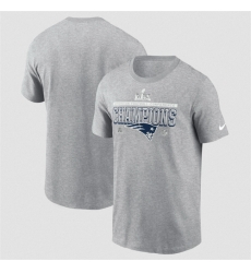 Men New England Patriots Heather Gray 2025 AFC Champions Locker Room Trophy Collection Tall T Shirt