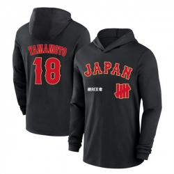 Men Japan Baseball  18 Yoshinobu Yamamoto Black 2026 World Baseball Classic Club Hoodie