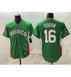 Men Mexico Baseball  16 Jarren Duran Green 2026 World Baseball Classic Stadium Stitched Jersey