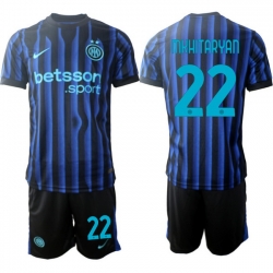 Men Internazionale 2026 Soccer Jerseys BlueBlack #22 MKHITARYAN