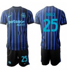 Men Internazionale 2026 Soccer Jerseys BlueBlack #25 AKANJI Men Internazionale 2026 Soccer Jerseys BlueBlack #25 AKANJI